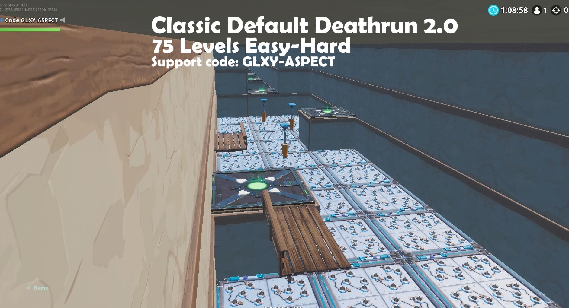 Classic Default Deathrun 2 0 75 Lvl Fortnite Creative Map