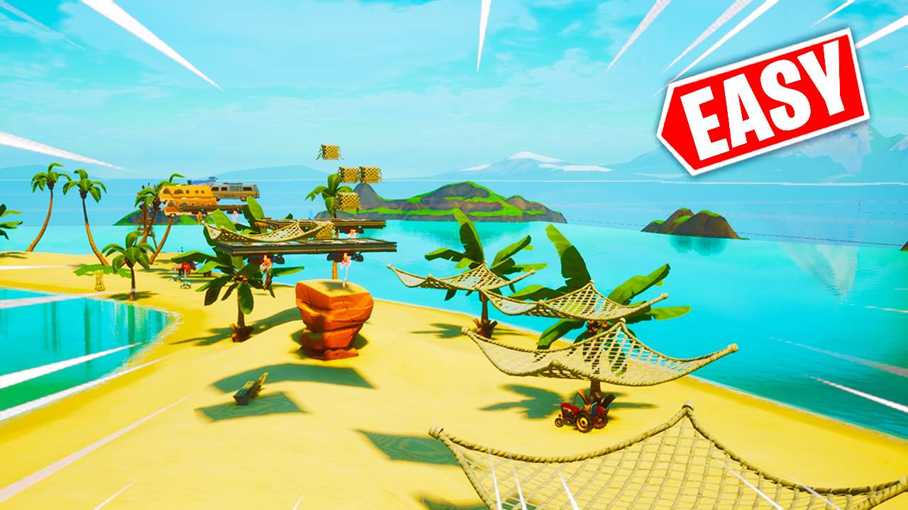 Beach Parkour Fortnite Code Easy Beach Deathrun Fortnite Creative Map Code Dropnite