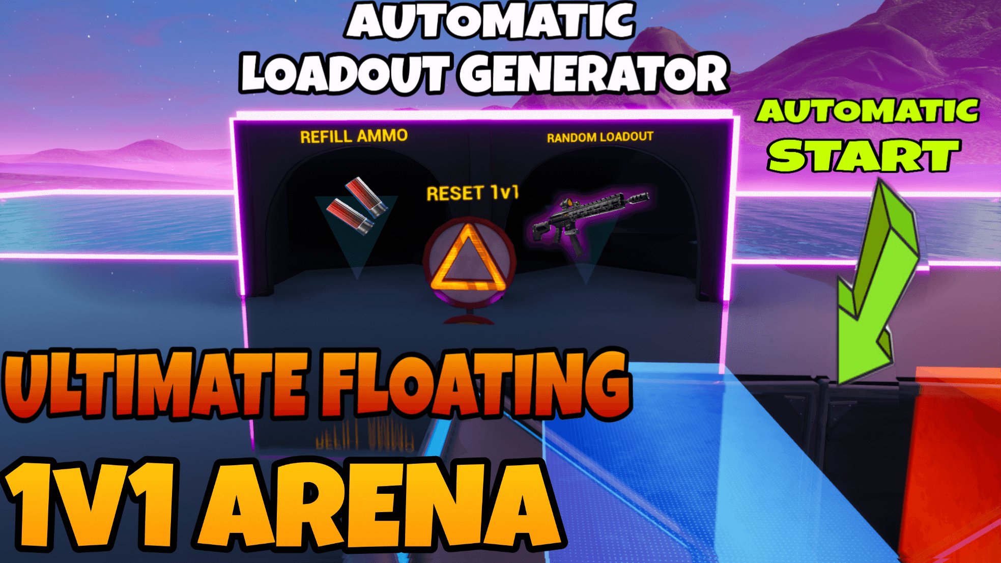 Fortnite 1v1 Generator Ultimate Floating 1v1 Arena Fortnite Creative Map Code Dropnite